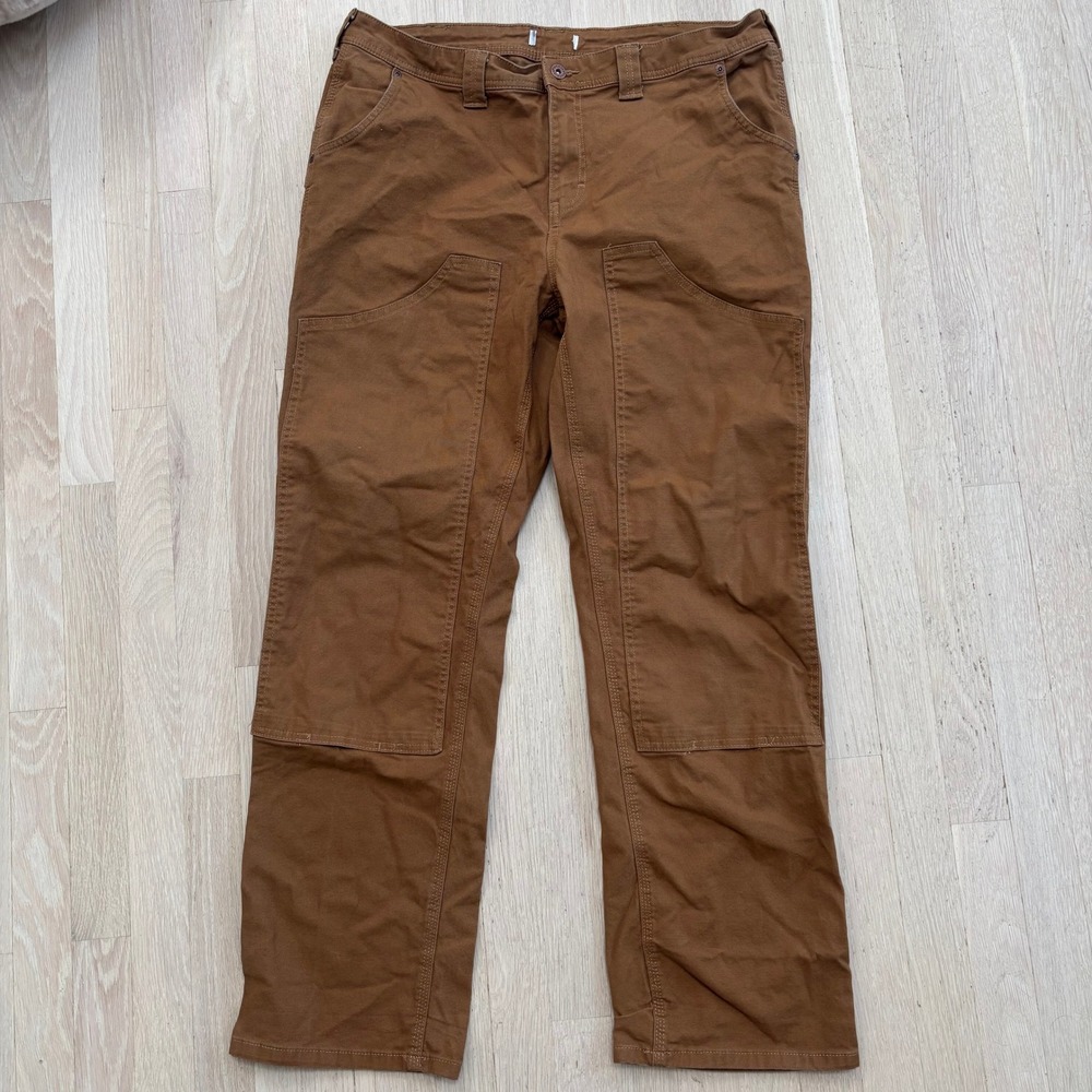 Dickies Carpenter Pants Women 14R Brown Excellent Double Knee Utility